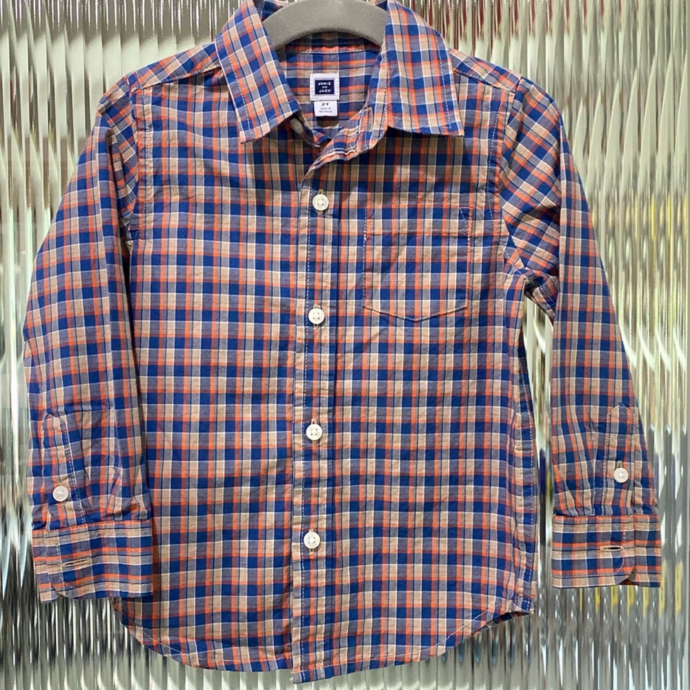 Janie and Jack plaid button down